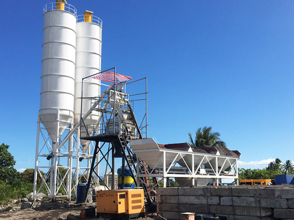 AJ-50 stationary concretebatching plant in Philippines