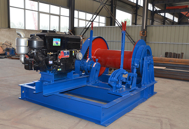 diesel piling winch