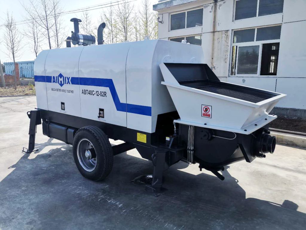 concrete trailer pump equipment