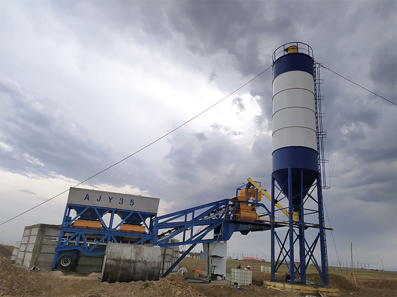 jual mobile batching plant equipment di Aimix