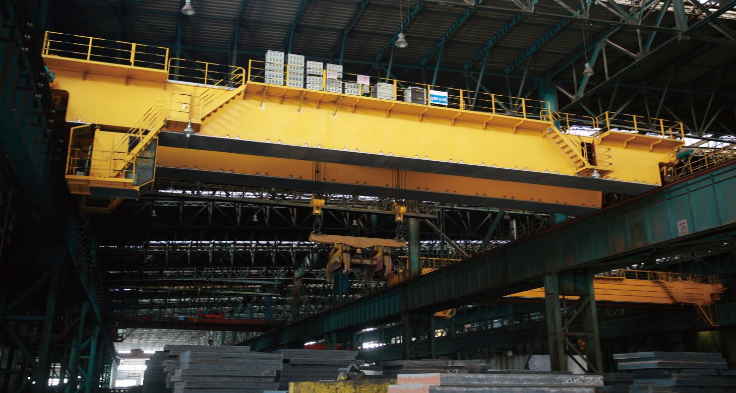 overhead crane in warehouse