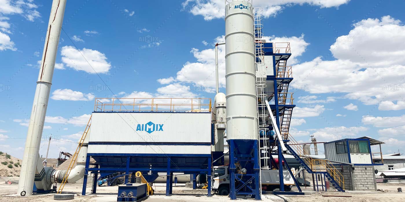 120 tph stationary asphalt batch mixing plant in Uzbekistan