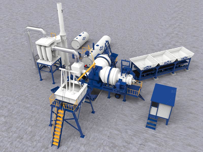 Simple Mobile Asphalt Plant 3D drawing