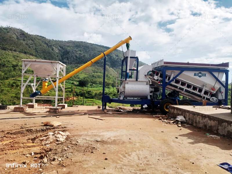 AJSY-35 compact concrete batching plant