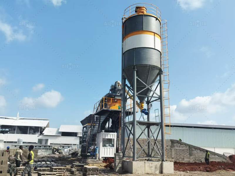 mobile compact concrete plant
